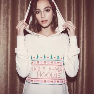 Wildfox Ugly Christmas Hoodie - EUC